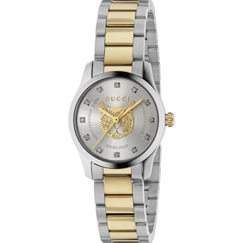 gucci women's two tone watch|gucci g timeless cat.